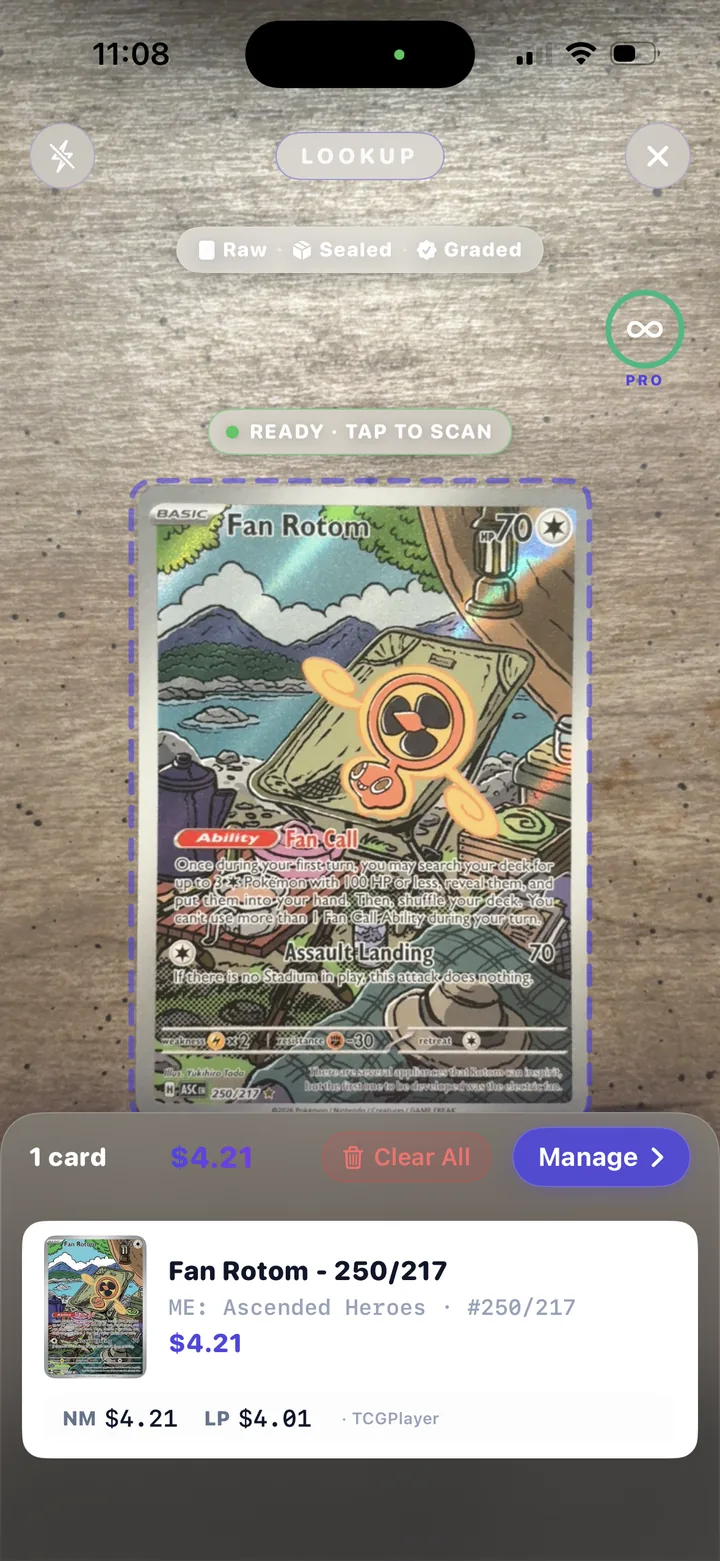 Scan any card