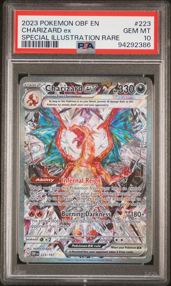PSA 10 Charizard ex 223/197