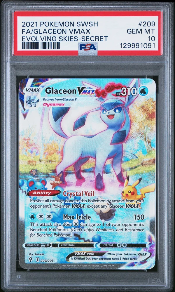 PSA 10 Glaceon VMAX 209/203