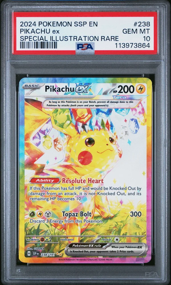 PSA 10 Pikachu ex 238/191